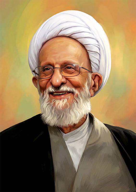 تصویرسازی چهره آیت الله محمدتقی مصباح یزدی